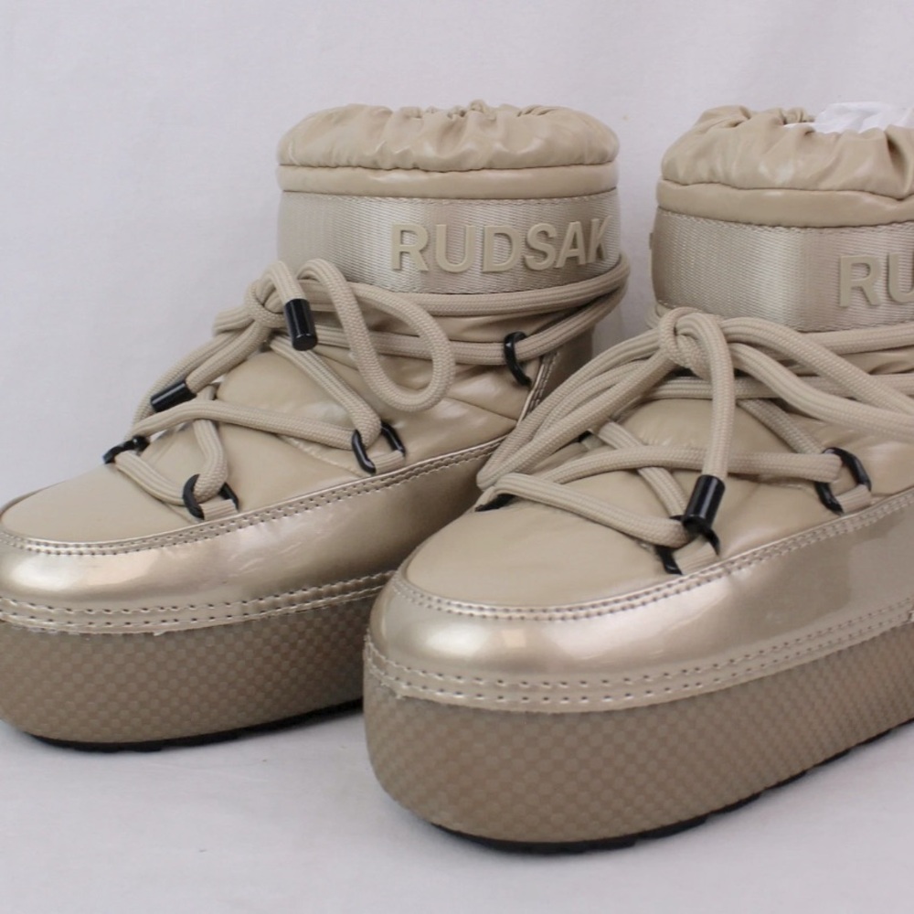 NIB [Rudsak] Mace Metallic Ivory Winter Puffy Moon Boots Women's EU 36/37 / US 6 - Picture 4 of 13